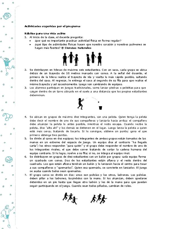Actividades sugeridas Unidad 3