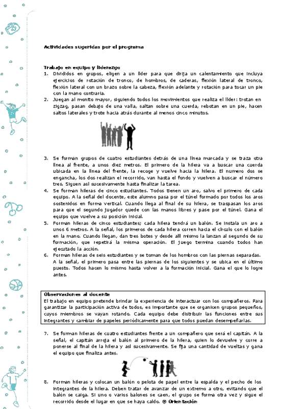 Actividades sugeridas Unidad 4