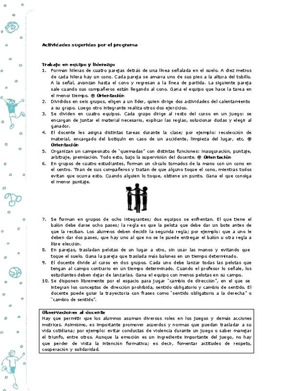 Actividades sugeridas Unidad 4