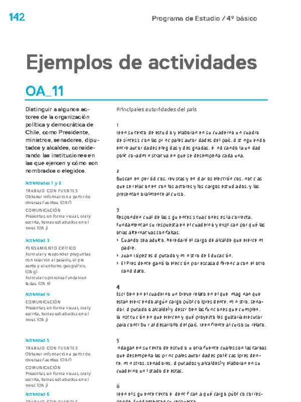 Actividades sugeridas Unidad 4