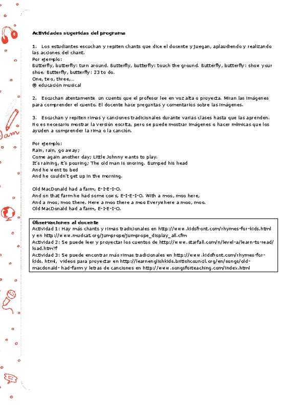 Actividades sugeridas Unidad 3