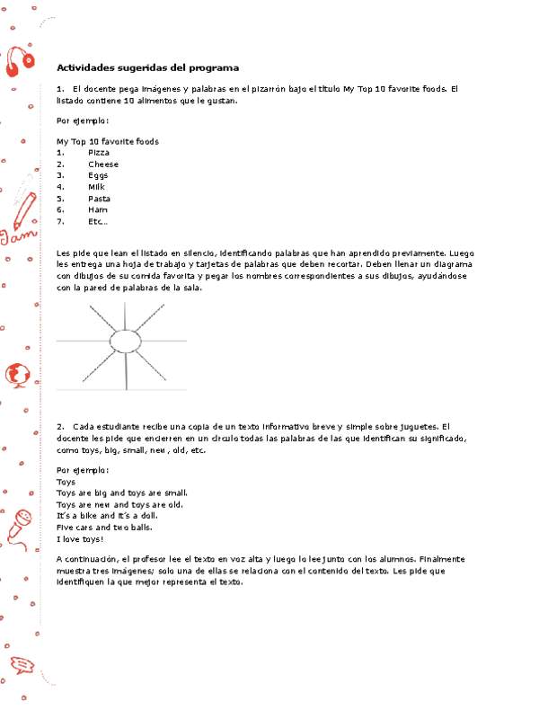 Actividades sugeridas Unidad 4