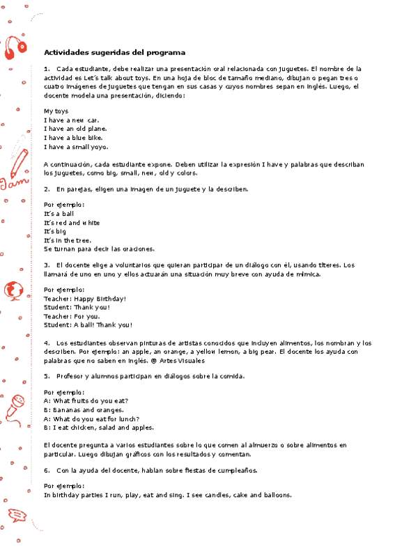 Actividades sugeridas Unidad 4