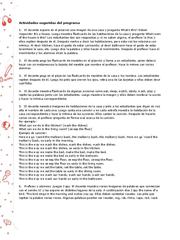 Actividades sugeridas Unidad 3