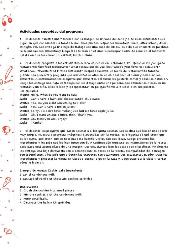 Actividades sugeridas Unidad 4