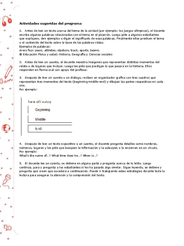Actividades sugeridas Unidad 3