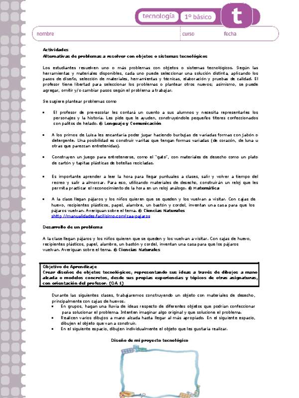 Actividades sugeridas Unidad 4