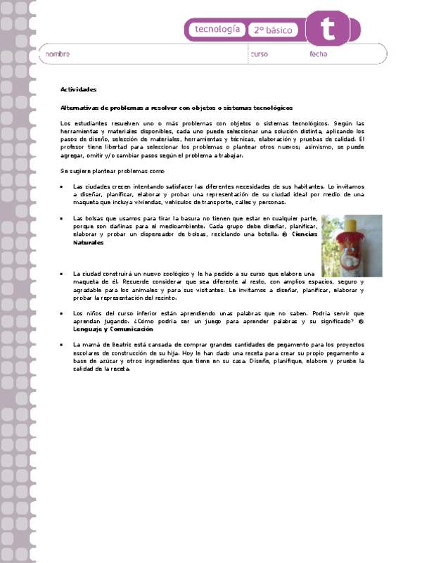 Actividades sugeridas Unidad 4