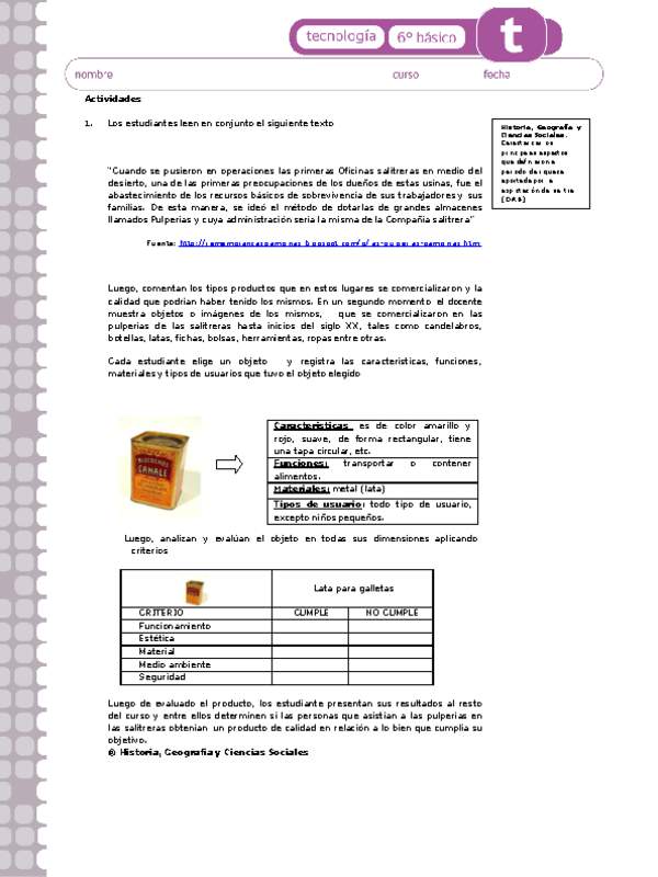 Actividades sugeridas Unidad 3