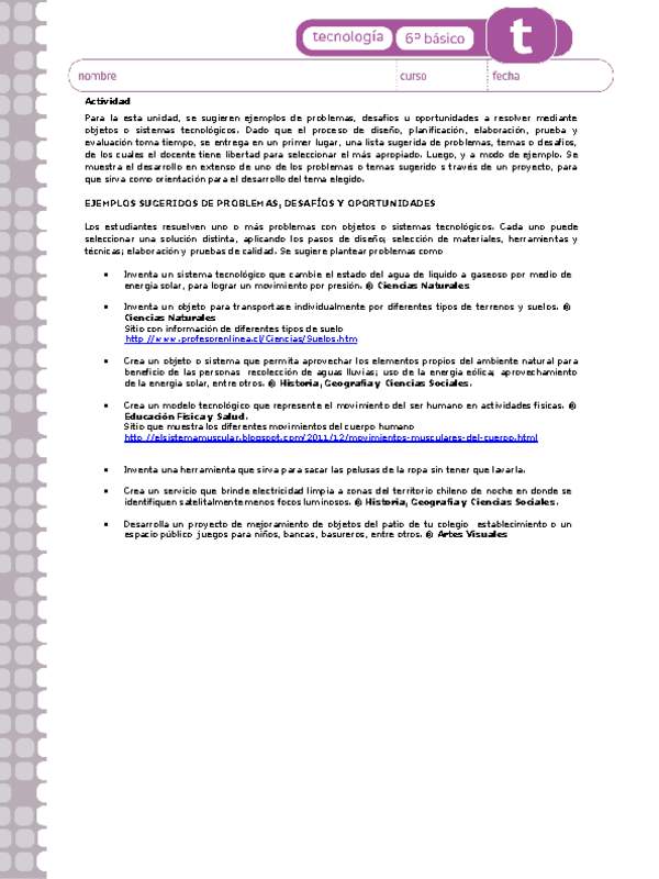 Actividades sugeridas Unidad 4