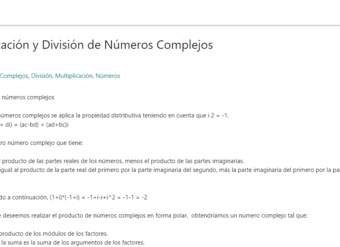 Geogebra: Multiplicación y División de Números Complejos