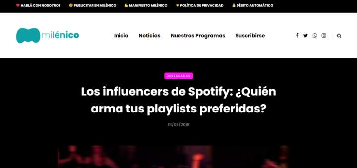 Milenico: Los influencers de Spotify: ¿Quién arma tus playlists preferidas?