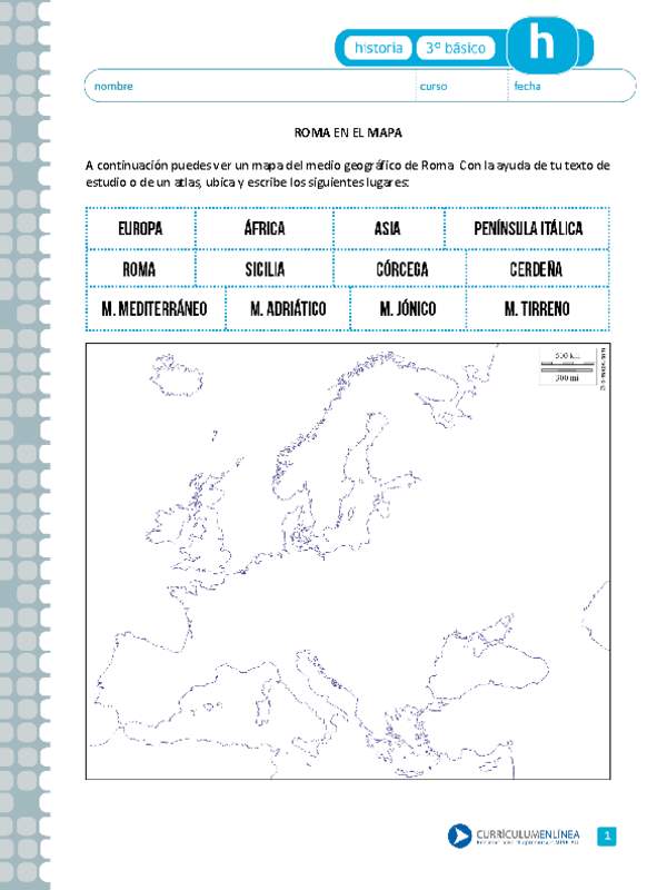 Roma en el mapa