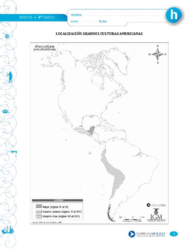 Localización grandes culturas americanas