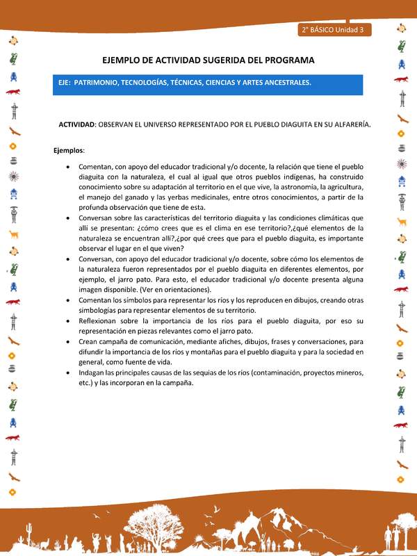 Actividad sugerida Nº 8- LC02 - INTERCULTURALIDAD-U3-EP - OBSERVAN EL UNIVERSO REPRESENTADO POR EL PUEBLO DIAGUITA EN SU ALFARERÍA