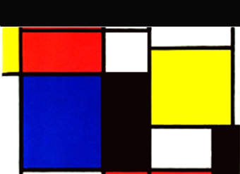 Colores primarios en la obra de Piet Mondrian