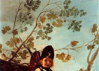 Niños jugando a los soldados de Francisco de Goya