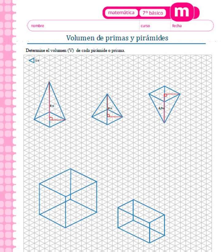 Volumen de prisma y pirámides