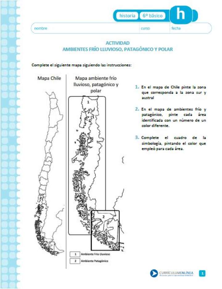 Ambiente frío, lluvioso, patagónico y polar