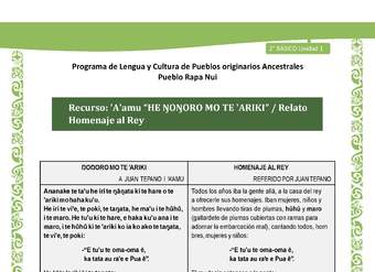 Relato: Homenaje al Rey