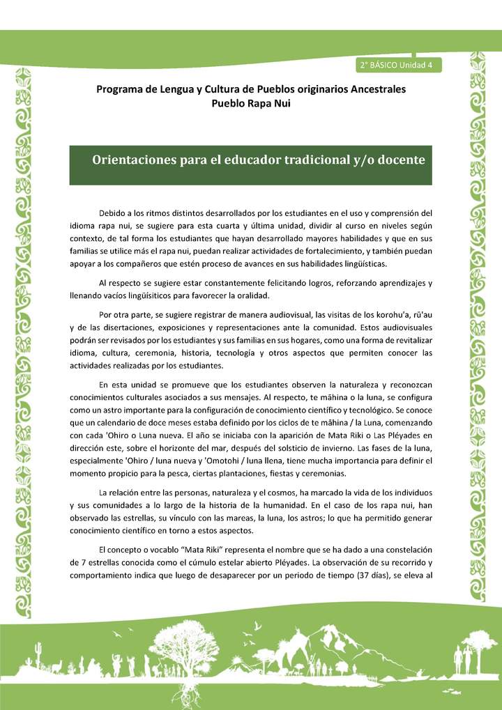 Orientaciones para el educador tradicional y/o docente