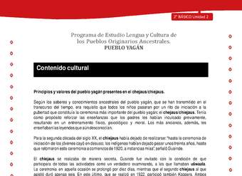 Contenido cultural: Principios y valores del pueblo yagán presentes en el chejaus/chiejaus