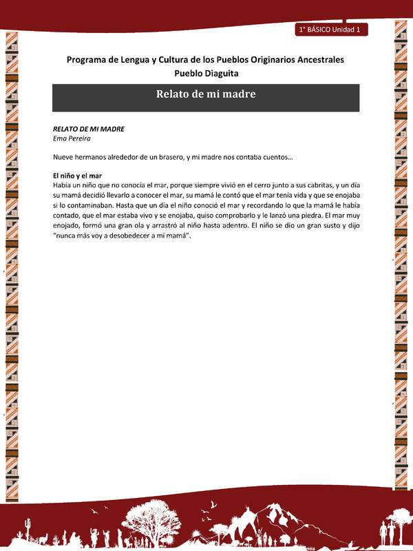 Relato de mi madre