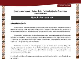 Ejemplo de evaluación