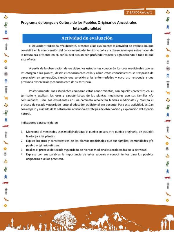 Actividad de evaluación