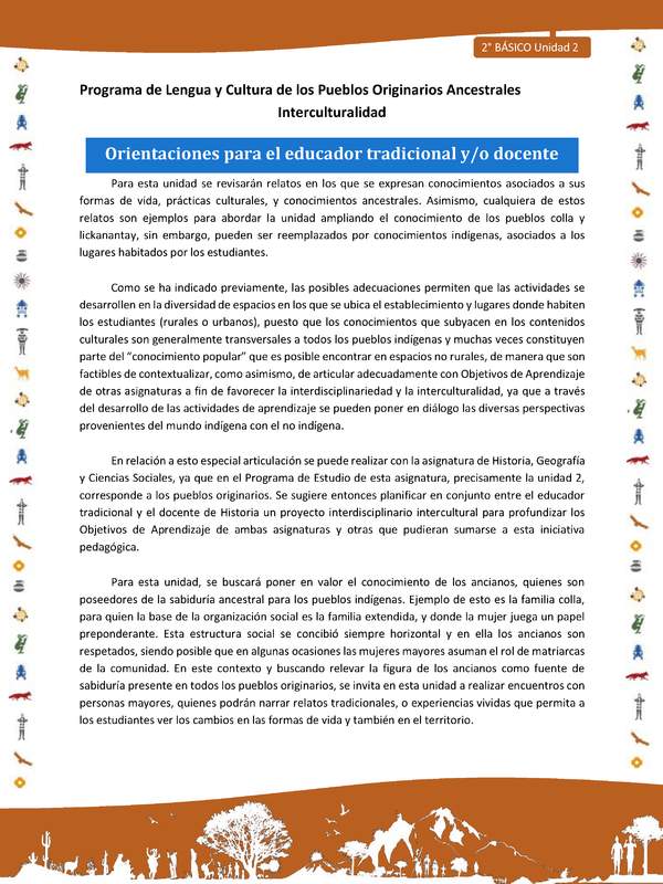 Orientaciones para el educador tradicional y/o docente