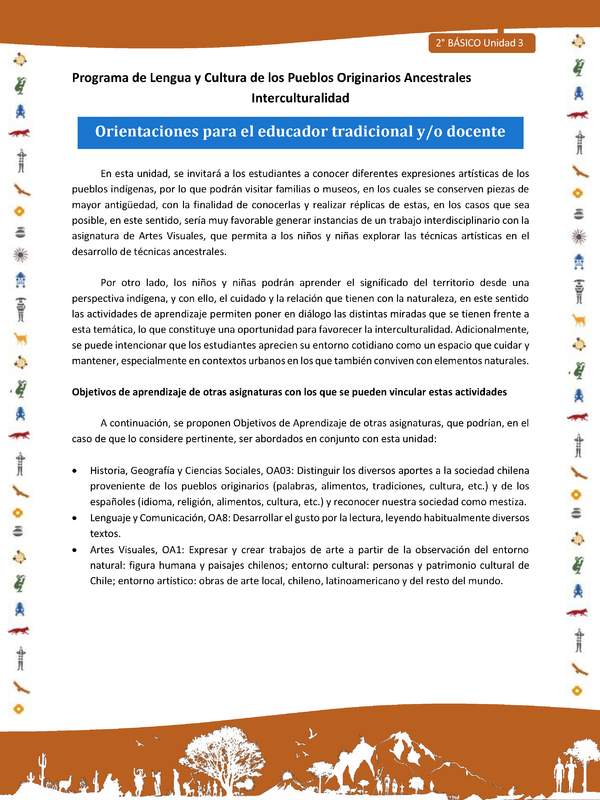 Orientaciones para el educador tradicional y/o docente