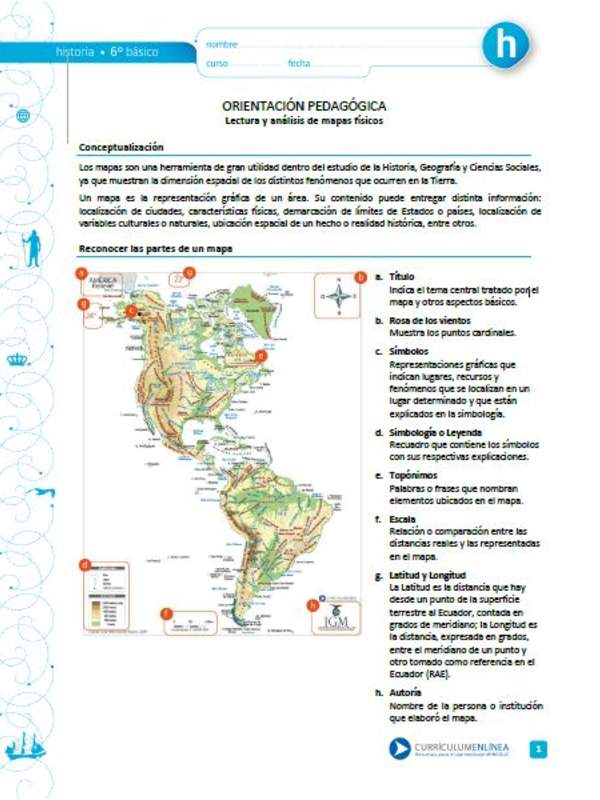 Lectura y análisis de mapas físicos
