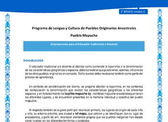 Orientaciones al docente - LC01 - Mapuche - U3 - Introducción