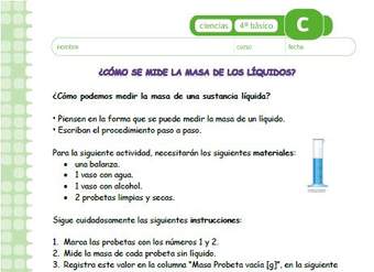 ¿Cómo se mide la masa de los líquidos?