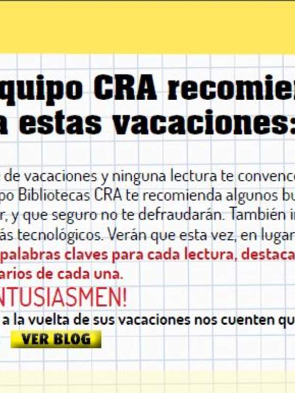 Lecturas recomendadas por el CRA