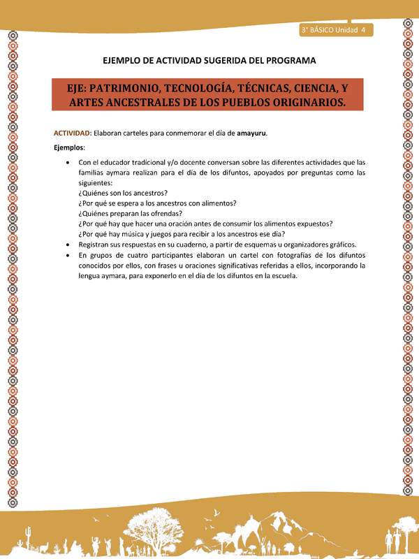 17-Actividad Sugerida LC03-U03 -AYM-OA14-Elaboran carteles para conmemorar el día de amayuru.
