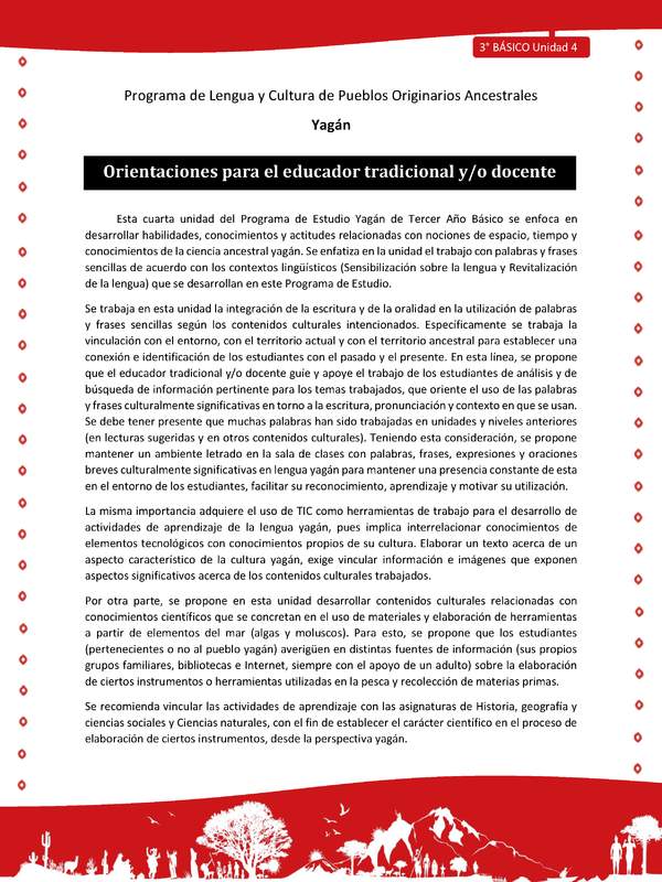 Orientaciones para el educador tradicional y/o docente