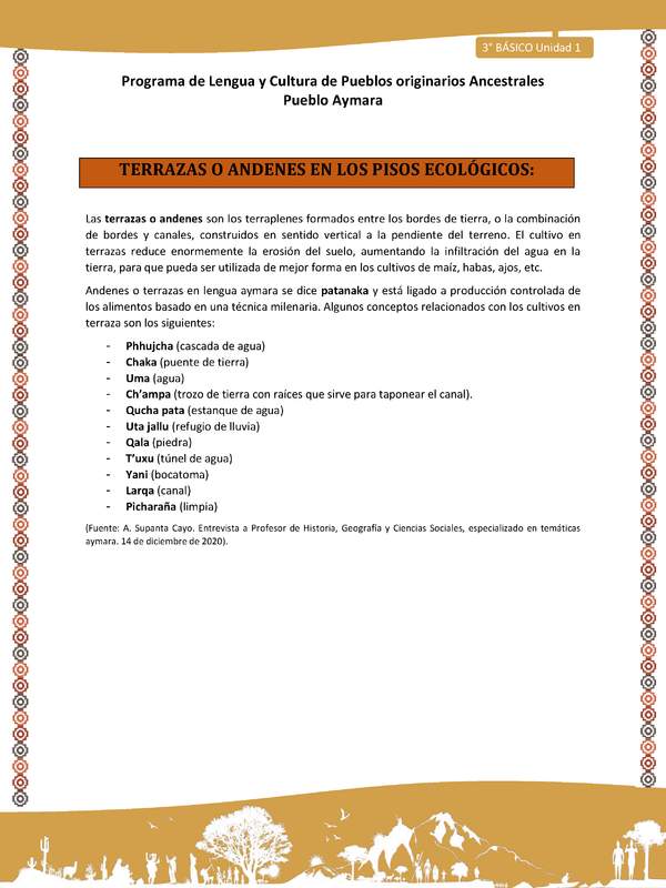 01-Orientaciones para el educador-LC03 U02-Terrazas o andenes en los pisos ecológicos