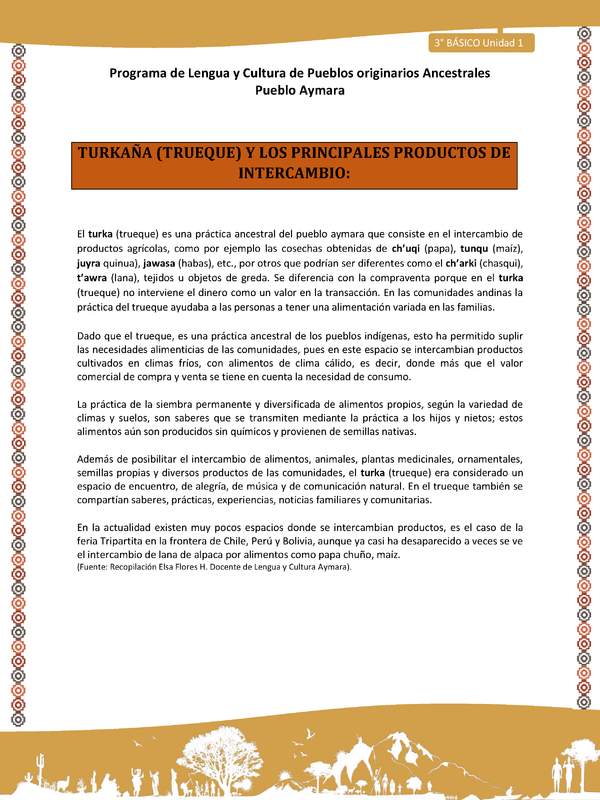 01-Orientaciones para el educador-LC03 U02-Turkaña (trueque) y los principales productos de intercambio