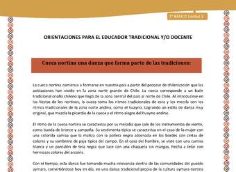 06-Orientaciones para el educador-LC03 U03-Cueca nortina una danza que forma parte de las tradiciones
