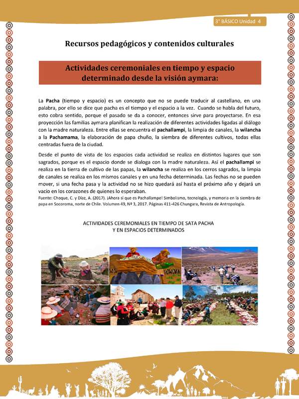 08-Orientaciones para el educador-LC03 U04-Actividades ceremoniales en tiempo y espacio determinado desde la visión aymara