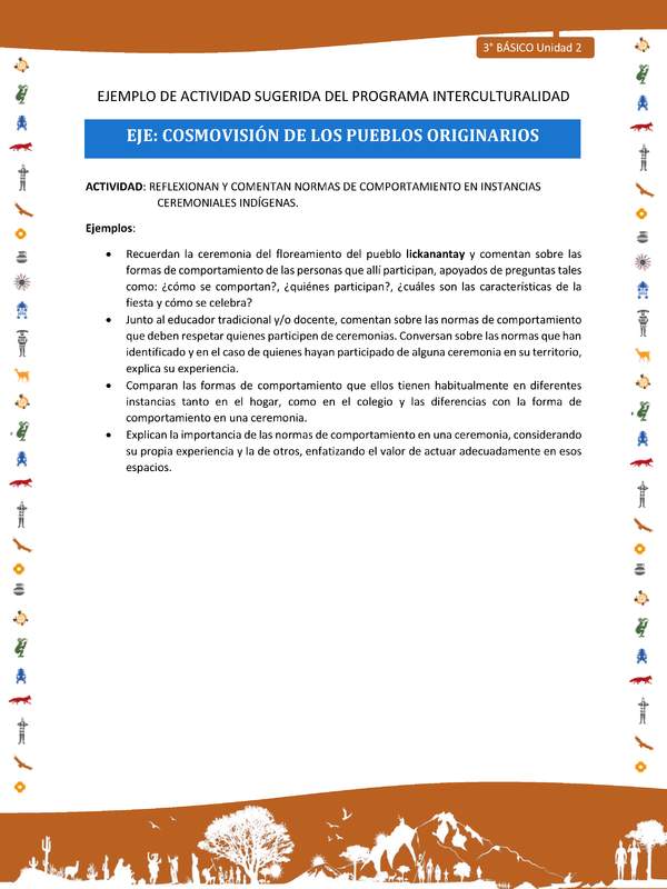 Reflexionan y comentan normas de comportamiento en instancias ceremoniales indígenas