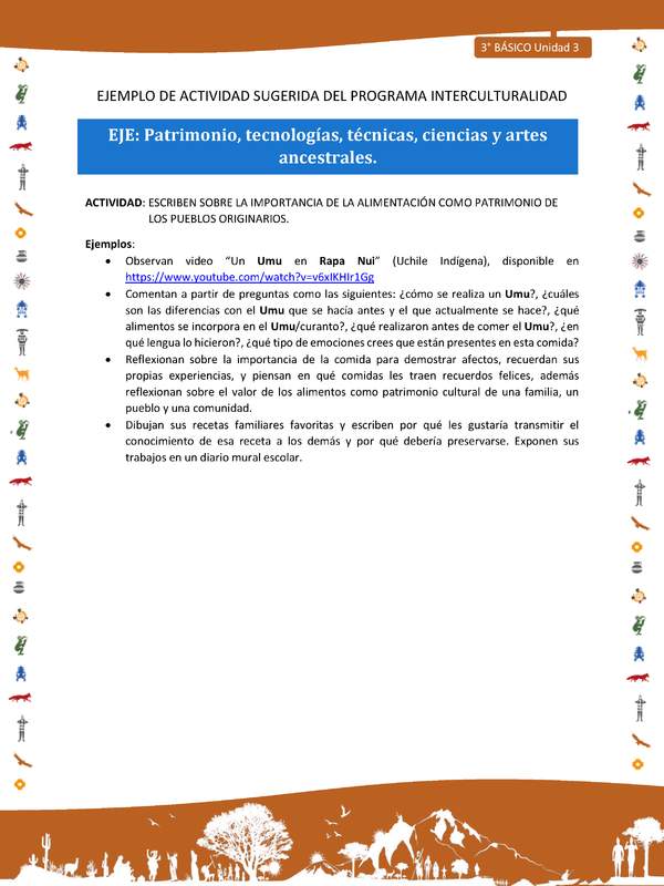 Escriben sobre la importancia de la alimentación como patrimonio de los pueblos originarios