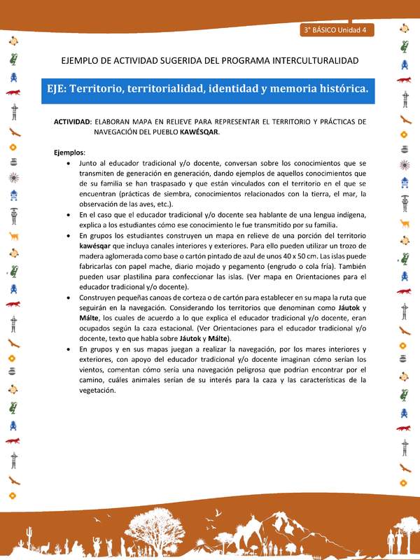 Elaboran mapa en relieve para representar el territorio y prácticas de navegación del pueblo kawésqar