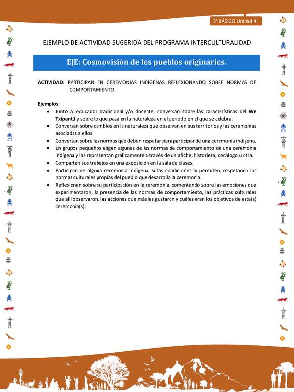 Participan en ceremonias indígenas reflexionando sobre normas de comportamiento