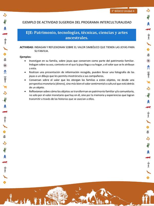Indagan y reflexionan sobre el valor simbólico que tienen las joyas para su familia