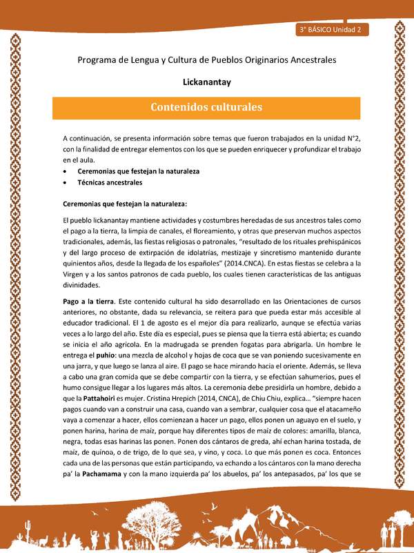 Contenidos culturales