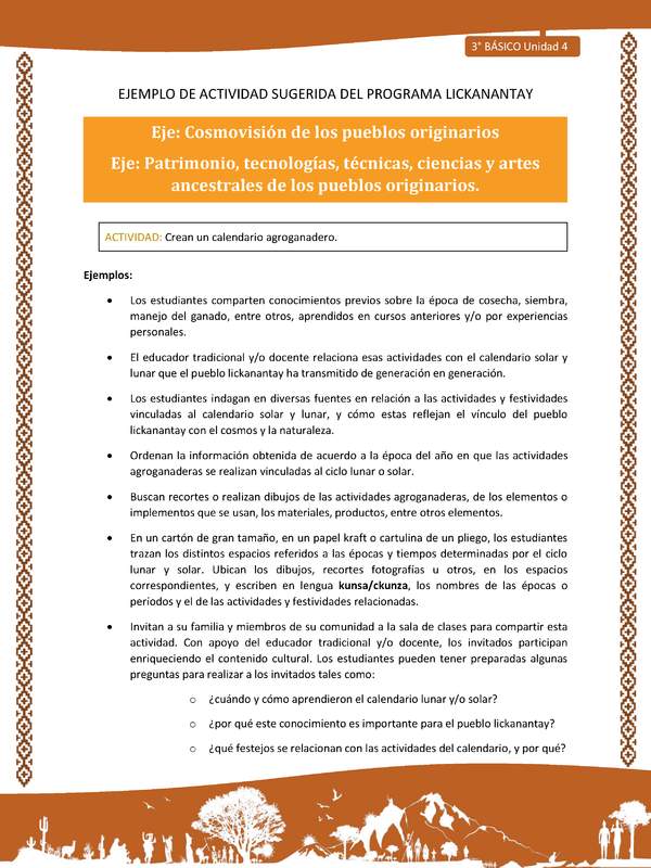 Crean un calendario agroganadero