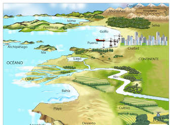 Nombres geográficos a color