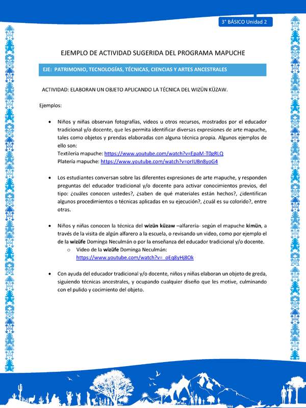 Elaboran un objeto aplicando la técnica del wizün küzaw